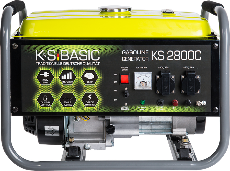 Генератор бензиновий KONNER&SOHNEN 1 фаза (220В), 2,5кВт, (Basic KS 2800C)